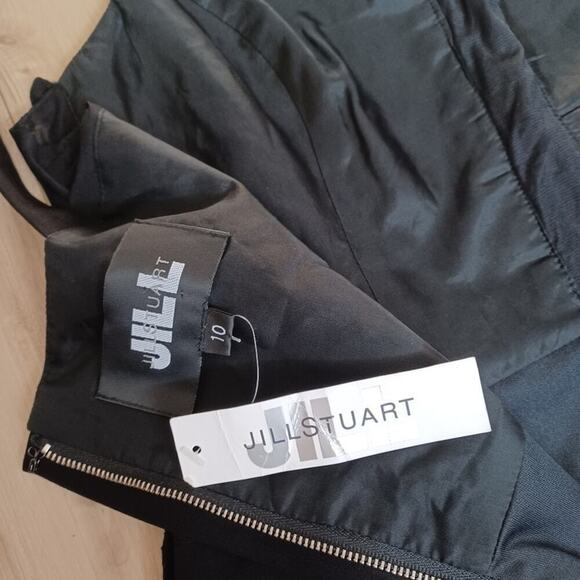 Jill Stuart Peplum Black Silk Bodice Dress 10 NWT - Picture 9 of 16